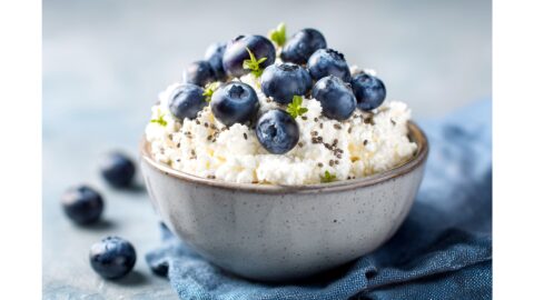 Blaubeeren mit Quark