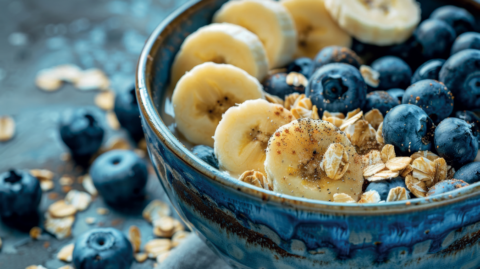 Kurkuma-Porridge mit Früchten