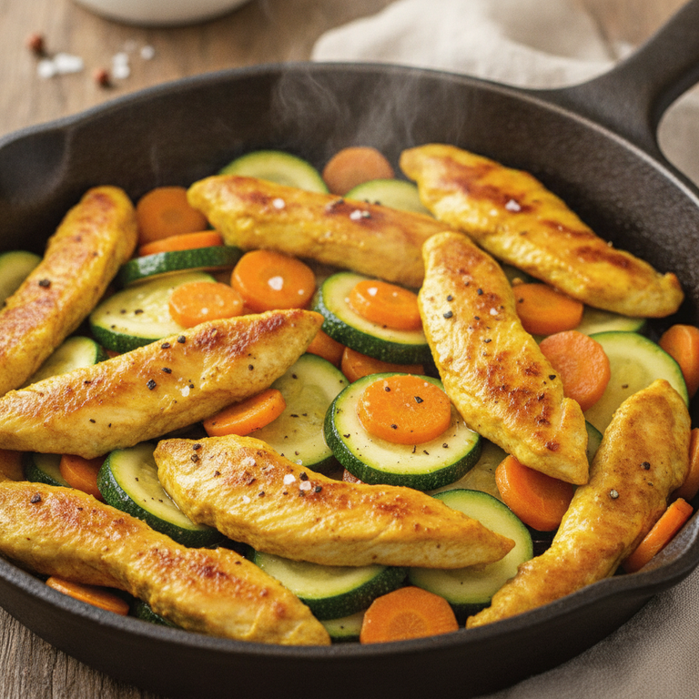 Hähnchenpfanne mit Kurkuma